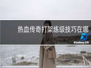 热血传奇打架练级技巧在哪