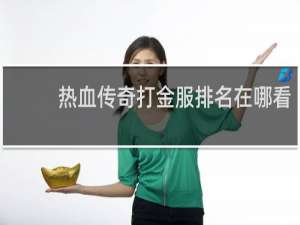 热血传奇打金服排名在哪看