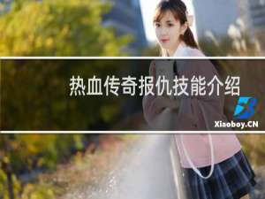 热血传奇报仇技能介绍