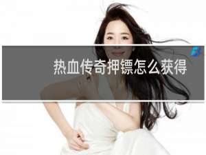 热血传奇押镖怎么获得