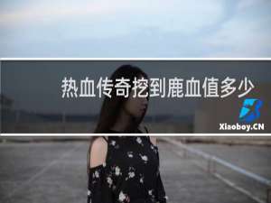 热血传奇挖到鹿血值多少