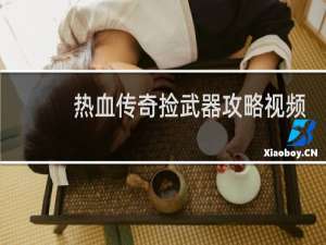 热血传奇捡武器攻略视频