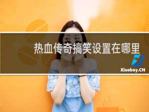 热血传奇搞笑设置在哪里