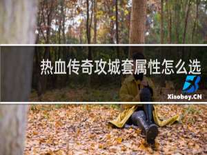 热血传奇攻城套属性怎么选