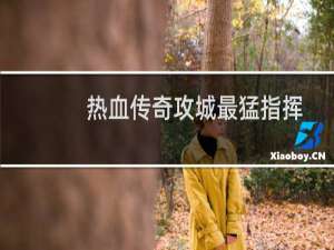 热血传奇攻城最猛指挥