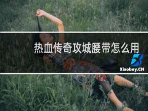 热血传奇攻城腰带怎么用