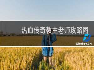 热血传奇教主老师攻略图