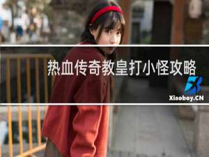 热血传奇教皇打小怪攻略