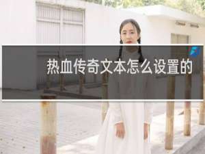 热血传奇文本怎么设置的