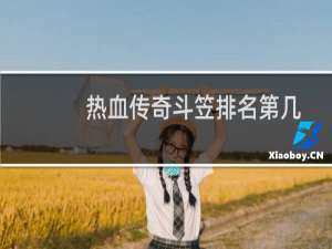 热血传奇斗笠排名第几