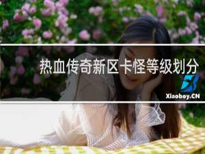 热血传奇新区卡怪等级划分