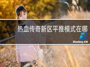 热血传奇新区平推模式在哪