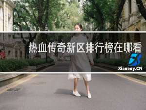 热血传奇新区排行榜在哪看