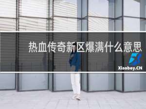 热血传奇新区爆满什么意思