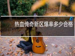 热血传奇新区爆率多少合格