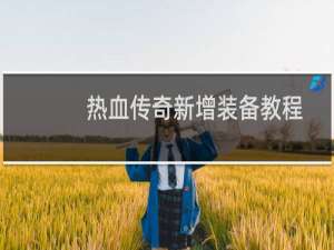 热血传奇新增装备教程