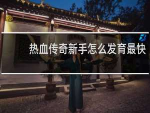 热血传奇新手怎么发育最快