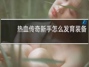 热血传奇新手怎么发育装备