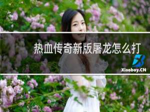 热血传奇新版屠龙怎么打