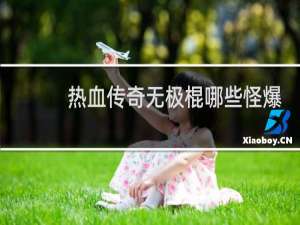 热血传奇无极棍哪些怪爆