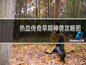 热血传奇早期神兽攻略图