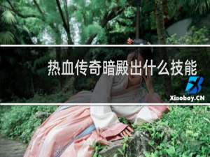 热血传奇暗殿出什么技能