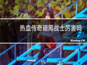 热血传奇暗黑战士厉害吗