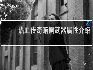 热血传奇暗黑武器属性介绍