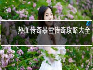 热血传奇暴雪传奇攻略大全