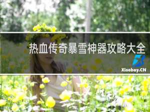 热血传奇暴雪神器攻略大全