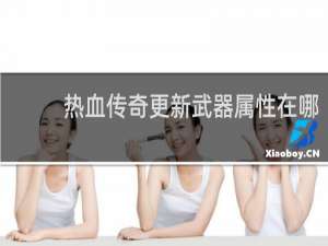 热血传奇更新武器属性在哪