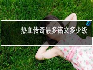 热血传奇最多铭文多少级