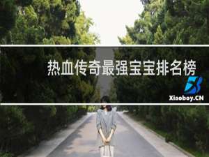热血传奇最强宝宝排名榜