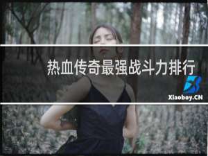 热血传奇最强战斗力排行