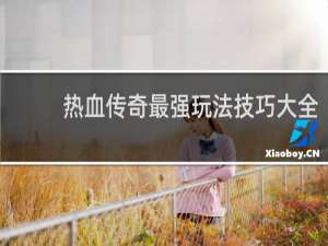 热血传奇最强玩法技巧大全