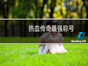 热血传奇最强称号