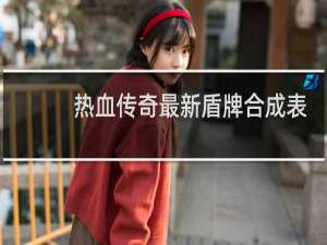 热血传奇最新盾牌合成表