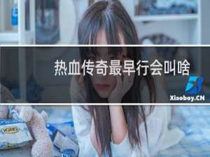热血传奇最早行会叫啥
