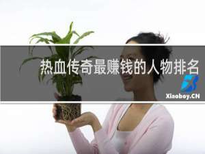 热血传奇最赚钱的人物排名