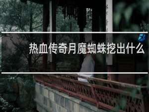 热血传奇月魔蜘蛛挖出什么
