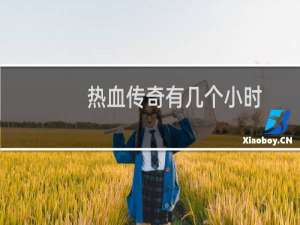 热血传奇有几个小时
