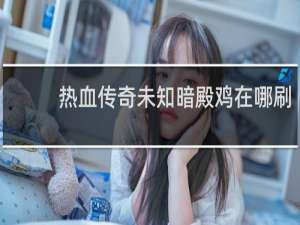 热血传奇未知暗殿鸡在哪刷