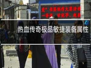 热血传奇极品敏捷装备属性