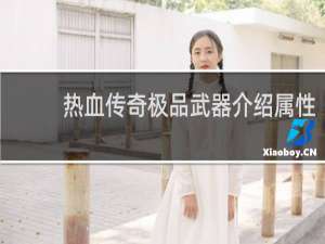 热血传奇极品武器介绍属性