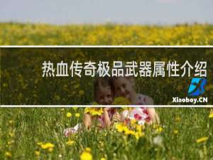 热血传奇极品武器属性介绍
