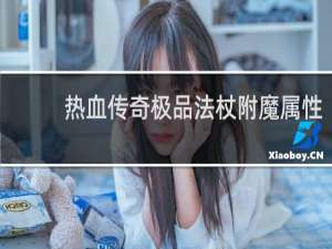 热血传奇极品法杖附魔属性