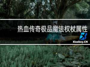 热血传奇极品魔法权杖属性