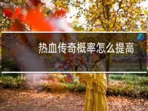 热血传奇概率怎么提高