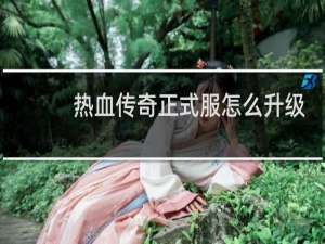 热血传奇正式服怎么升级