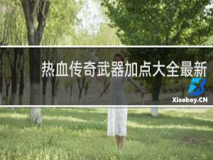 热血传奇武器加点大全最新